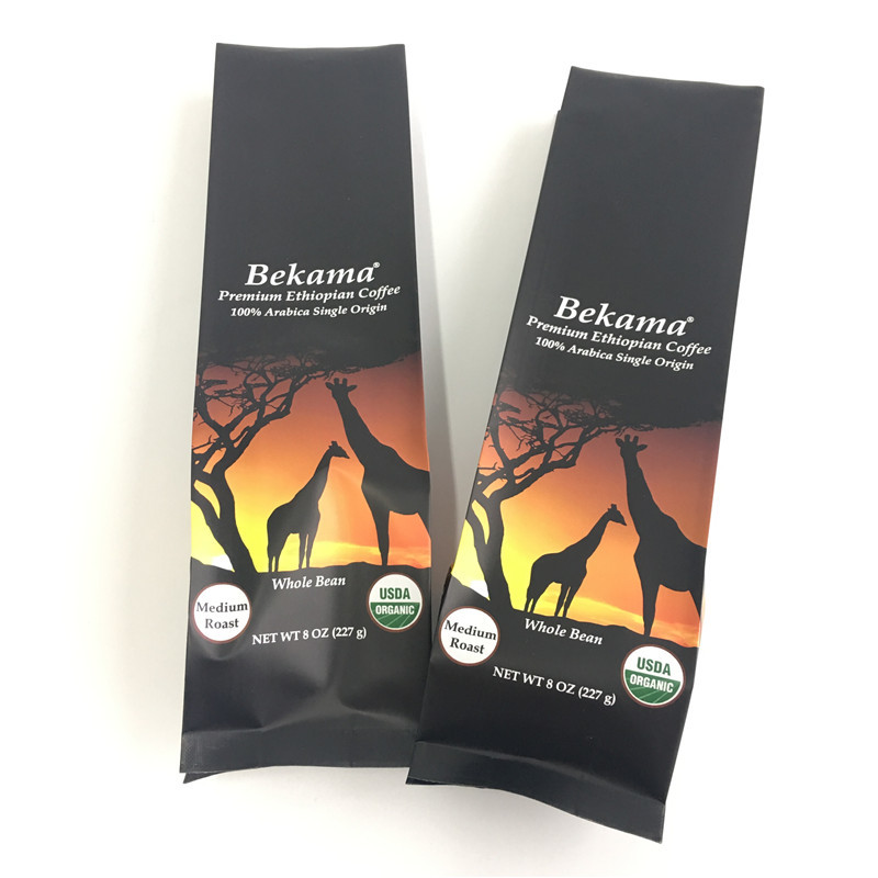 De aangepaste Tribune op Ritssluitingszak doet Zijhoekplaatkoffie in zakken die CYMK-Kleur verpakken