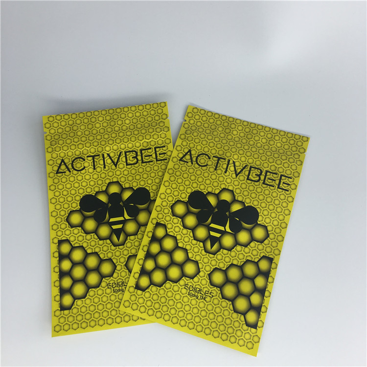 Drie Zijverbindingstribune op het Onkruid van de de Ritssluitingstabak van Mylar van Koffiezakken Plastic Verpakking