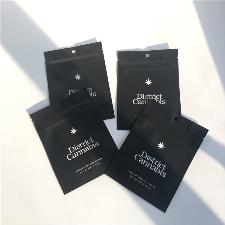 Steen Drie de Zij Plastic Zakken van de Verbindings Vlakke Ritssluiting voor het Blad van Onkruidcbd Verpakking