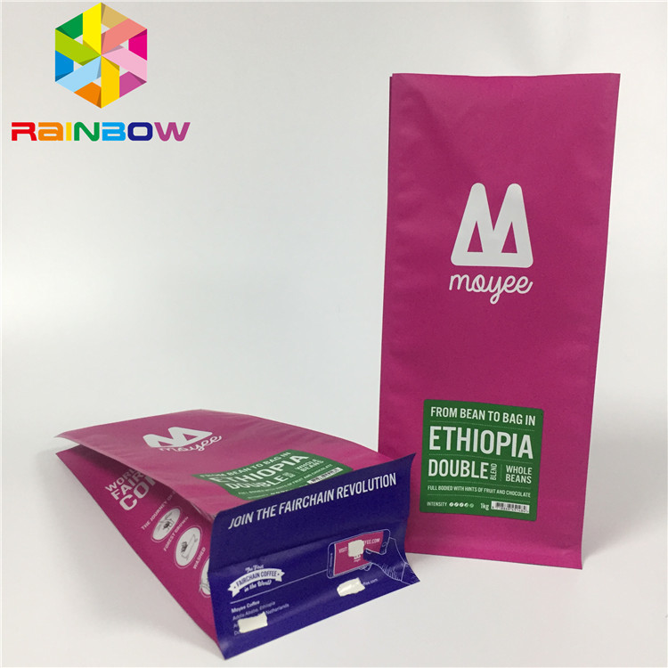 Aluminiumfoliezak de Verpakking, staat de Vlakke Bodem van Koffiezakken met Klep op