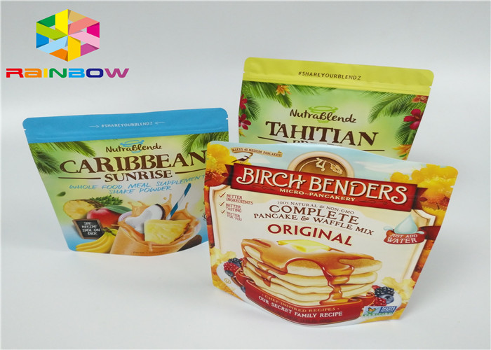 De Zakverpakking van het weiproteïnepoeder/het Zuivere Poeder die van de Aluminiumfolieweiproteïne Pags/Tribune op Ritssluitingszakken verpakken