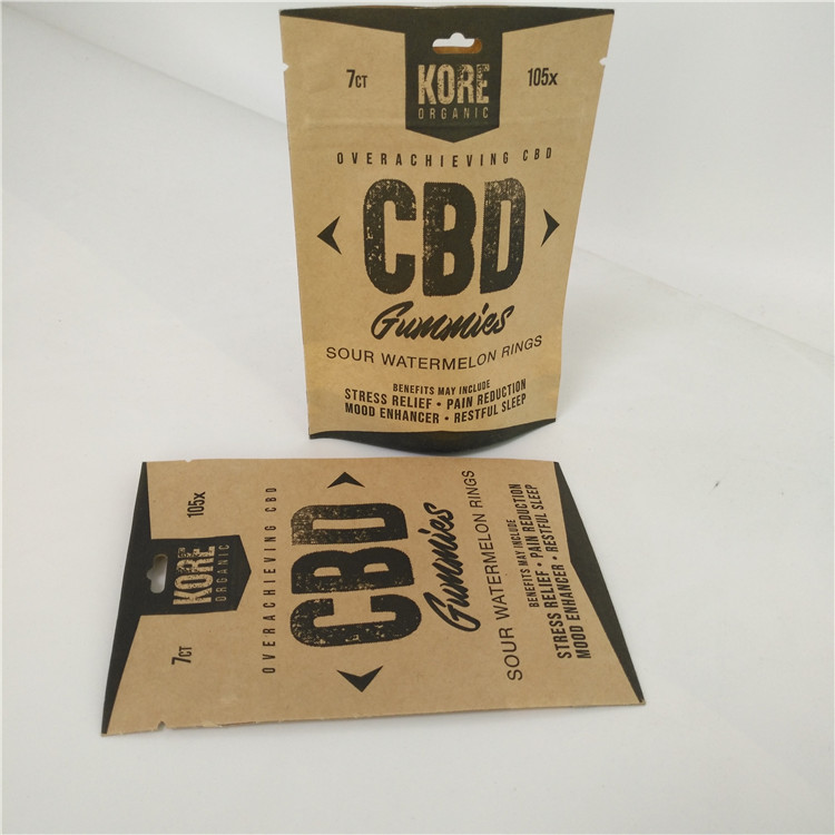 Resealable Plastic Zakken die het Document van CBD Eco Vriendschappelijke Kraftpapier Zakkenaluminiumfolie binnen verpakken