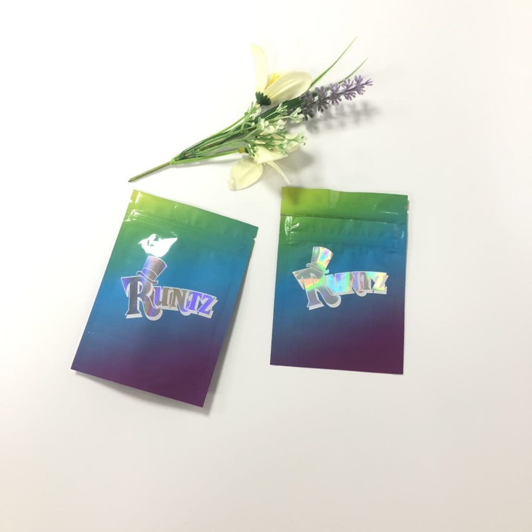 Kinderen van de Ritssluitings Plastic Zakken van Runtz van het geurbewijs de Holografische Bestand voor Capsule/Pillen
