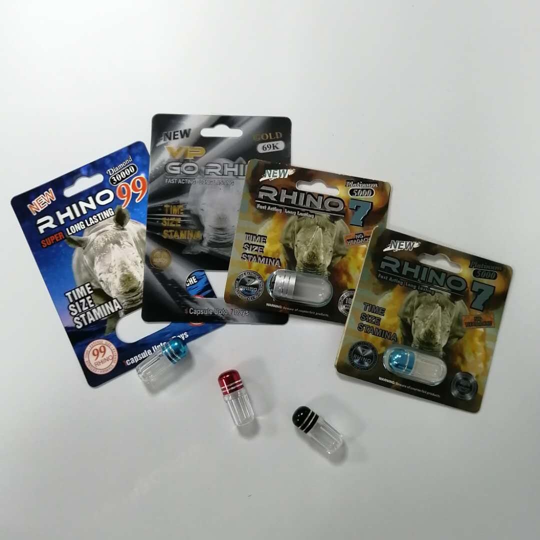 Van de het Geslachtsmacht van Powfulmensen de Kaart die van de de Geneeskundeblaar Seksuele Verhogingsrinoceros 69 verpakken Pillenpak