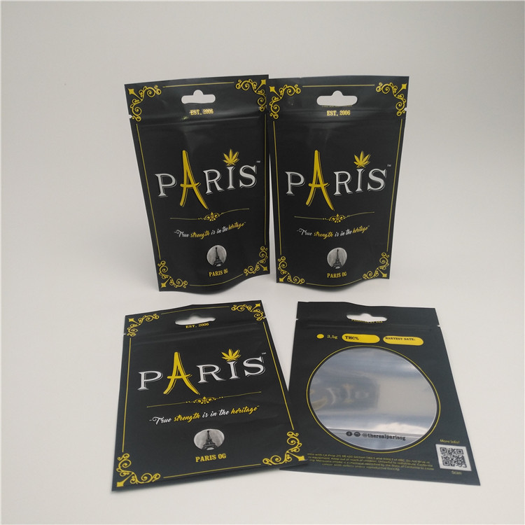 Duidelijke Venstertribune op het Bewijscbd Verpakkende Zak van de Zakgeur met Kindveilige Ritssluiting