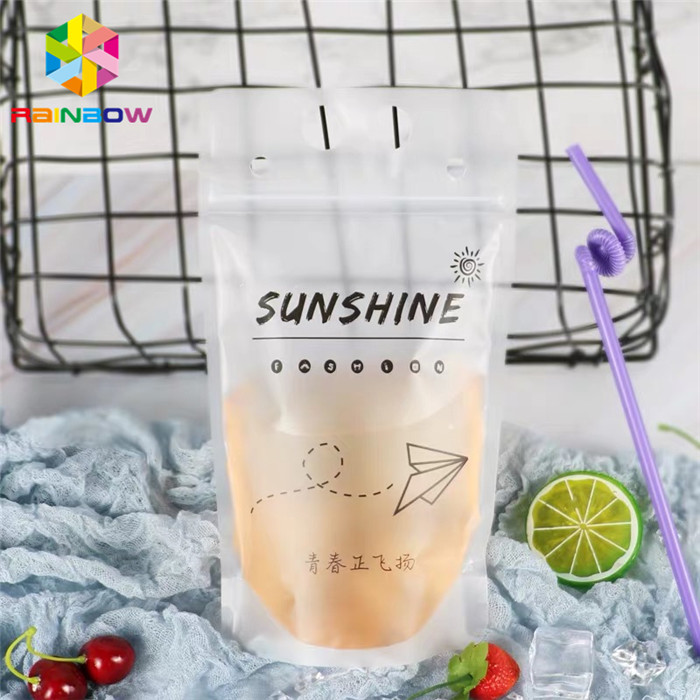 Gravure die Plastic Zak drukt die Kleurrijk Stro voor de Verpakking van Vloeibare Drank verpakt