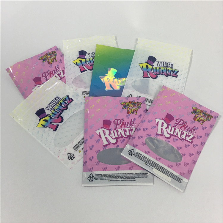 Resealable van de Verpakkingskoekjes van Plastic Zakken Glanzende Runtz Bewijs veilig voor kinderen van de het Zaadgeur