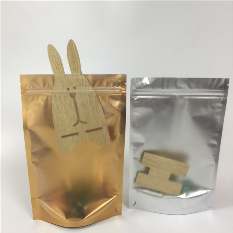 Gelamineerde de Zaktribune van de Aluminiumfolieritssluiting op Vochtbestendige Zak Transparante Kant