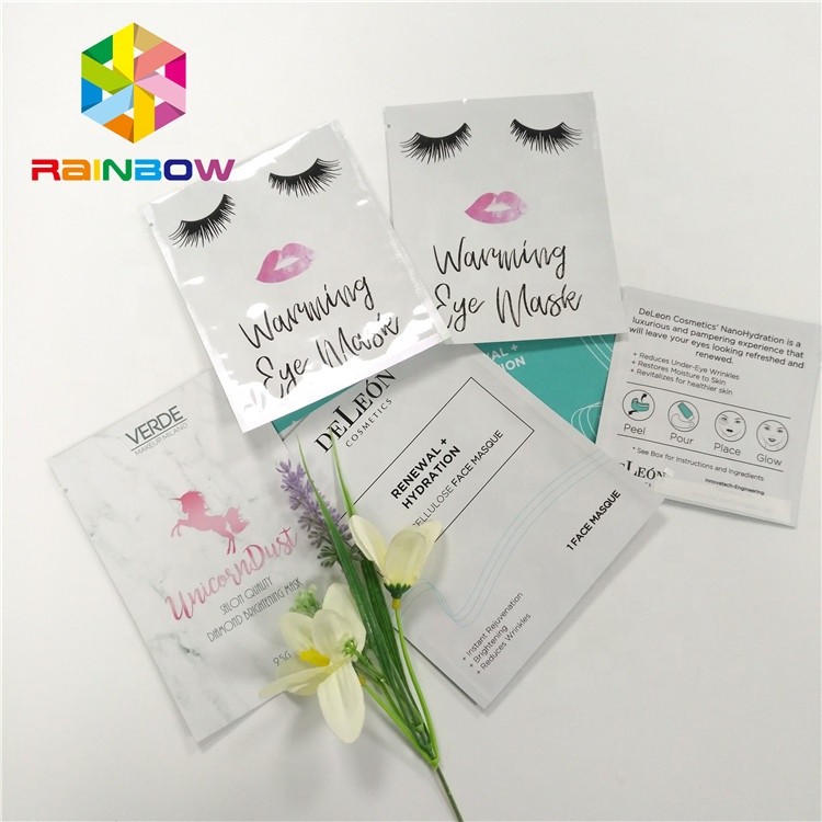 3 lagen de Gelamineerde van het de Zakmasker van de Masker Lege Aluminiumfolie Kosmetische Zak Resealable