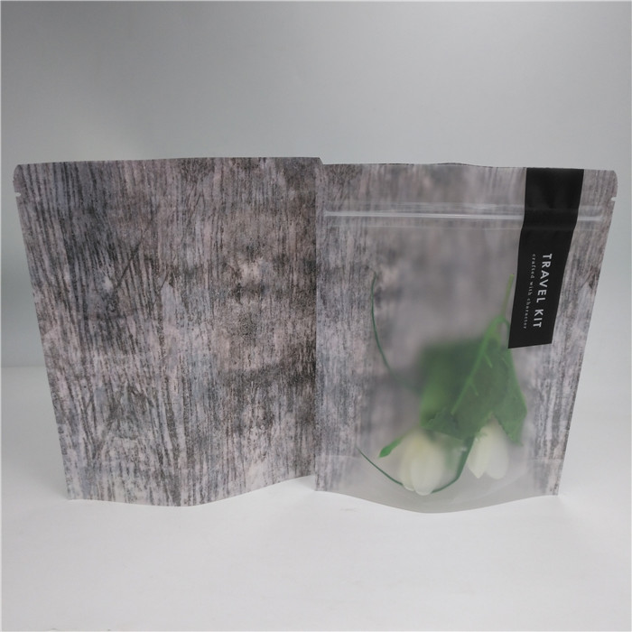 De Schoonheidsmiddelen die van Gu van de ritssluitingsbodem Plastic Tribune op Mylar-Zak met Duidelijke Voorzijde verpakken