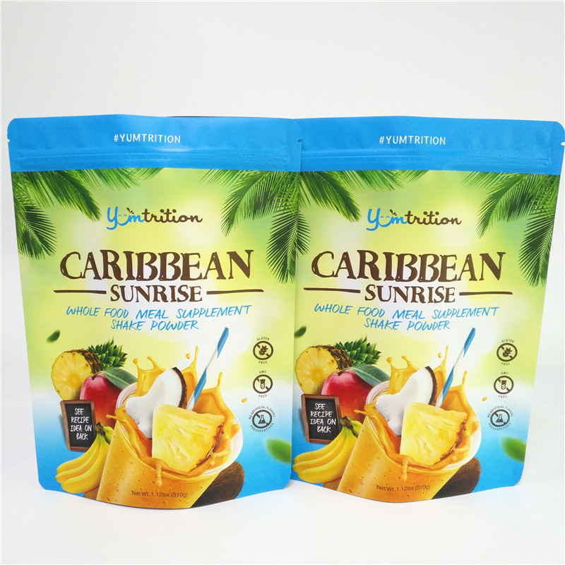 Resealable Voedsel van de Zakken Plastic Doypack van de Verpakkingsaluminiumfolie het Supplementpoeder met Ritssluiting