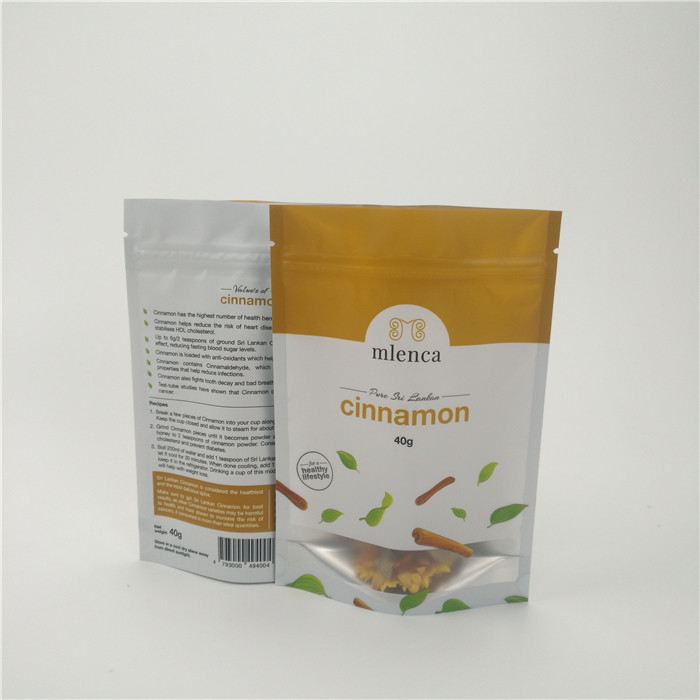 Steen staan de Witte Achtergrondritssluitings Kosmetische Zakken de Kaneel van Doypack op 40g