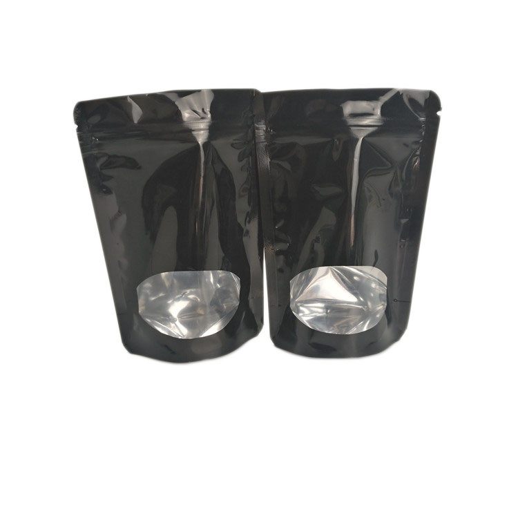 Zwarte Glanzend beëindigt Transparante Voortribune op de Zakken van de Ritssluitingszak met Gevoerde Folie