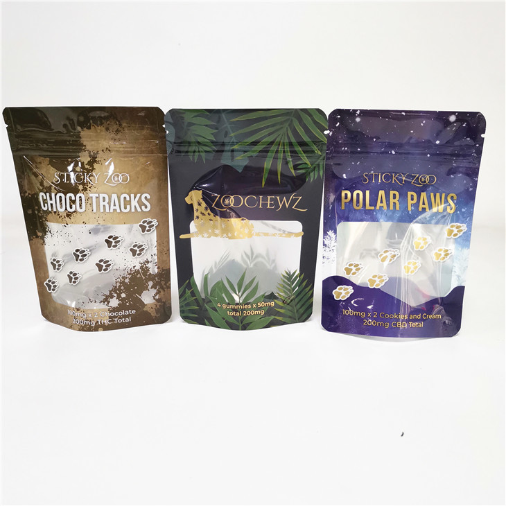 Het Koekjescbd 3x4 Tribune van het aluminiumfolieonkruid op Ritssluitingszak