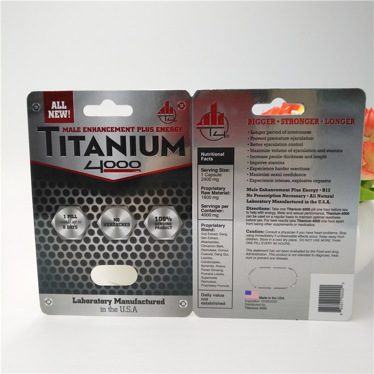 12mm GLB de Kaart van de de Kaartblaar van Rinoceros Mannelijke Pillen 3D Verpakking