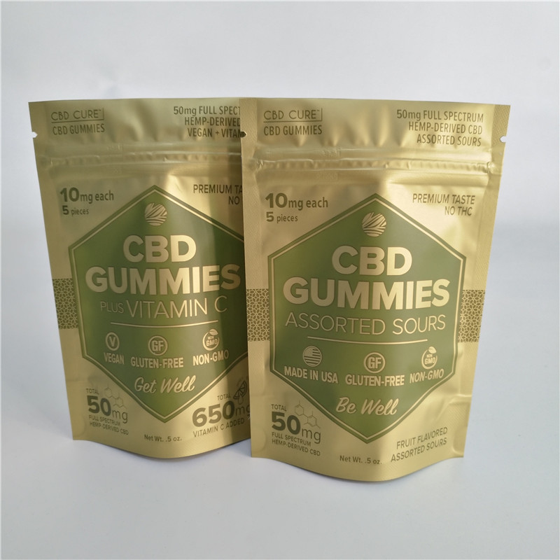 de Zakvmpet Tribune van 5oz 50mg Cbd Gummies op Ritssluitingszak