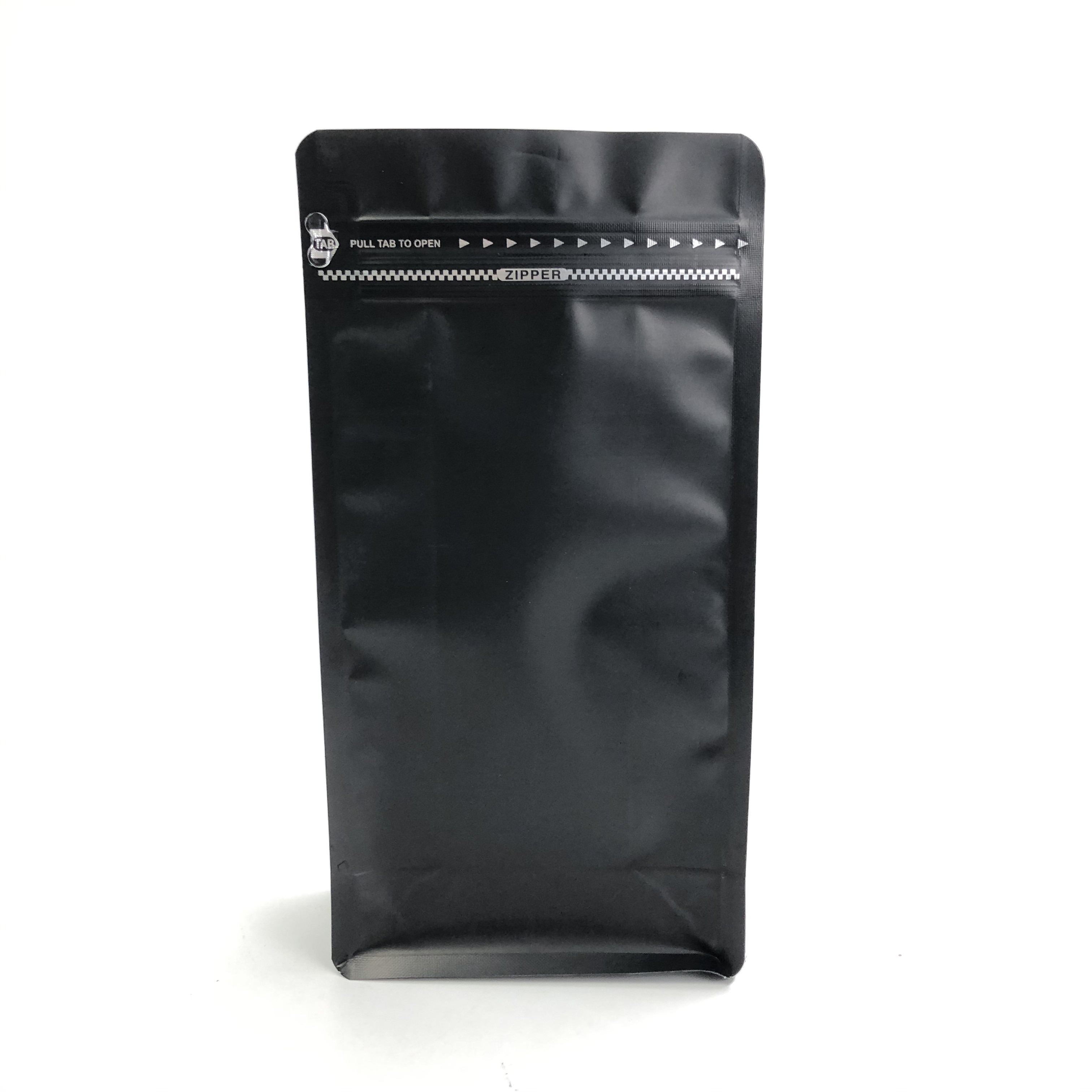 Douane Gedrukt Matt Black Aluminum Foil 250g 1kg 12oz met de Koffiezak van de Ritssluitings Vlakke Bodem