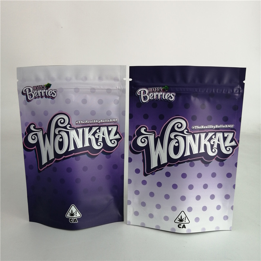 Aangepaste 3.5g-het Onkruidtribune van de Koekjesnoot op Plastic het Suikergoedzak 7g 18g 24g van de Ritssluitingszak