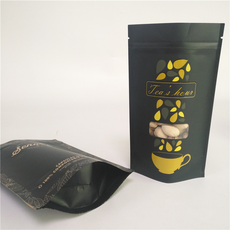 Resealable het Document van Kraftpapier van de Ritssluitings250g 500G 80gsm PMS Kleur Zakken