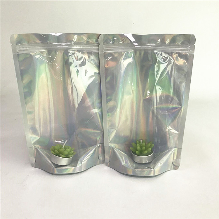 Duidelijke de Kleuren Plastic Holografische Zakken van Front Gravure Printing CMYK