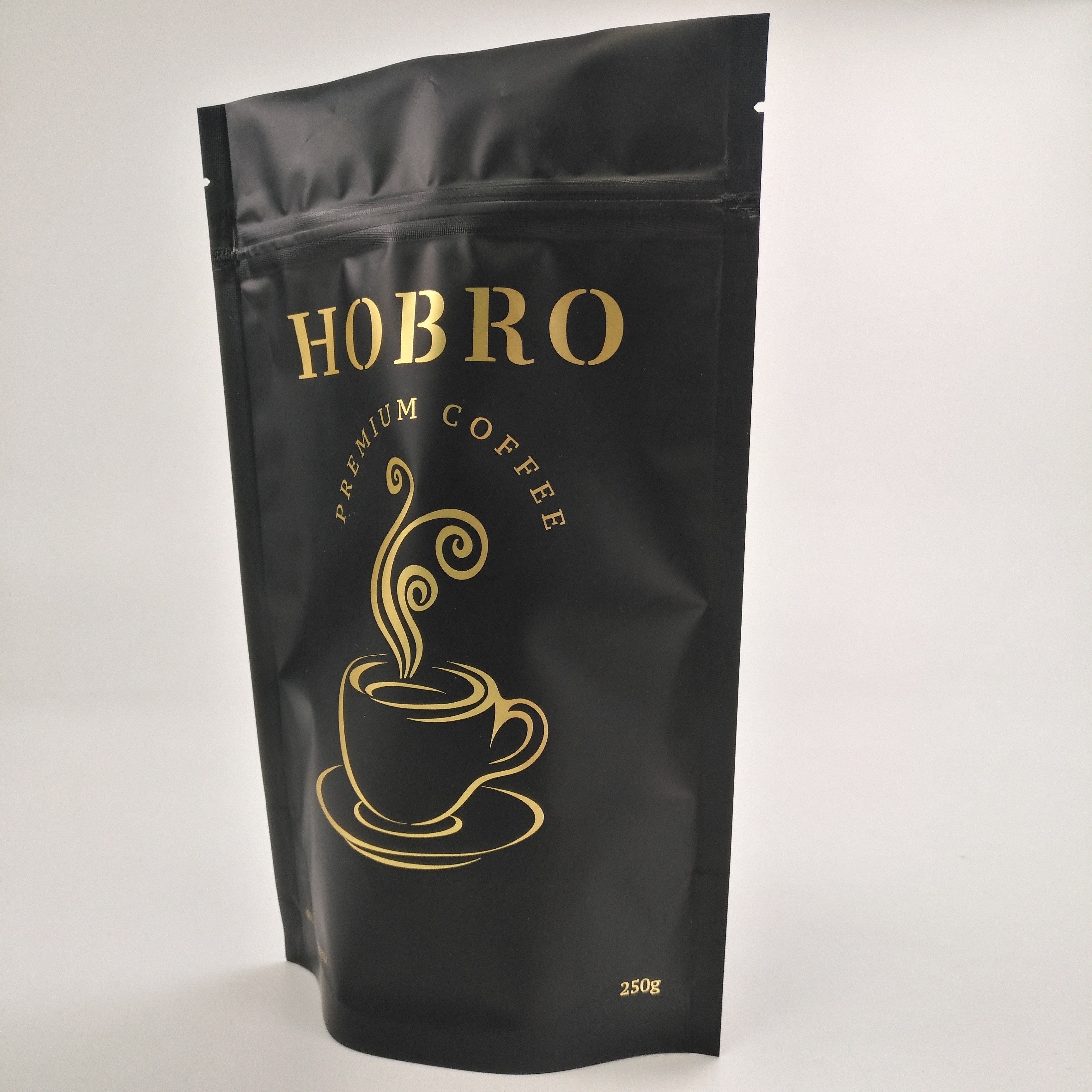 Tribune op Matt Black Laminated Aluminum Foil-Verpakkende de Zakkoffie Bean Packaging Bags With Valve van de Ritssluitingskoffie