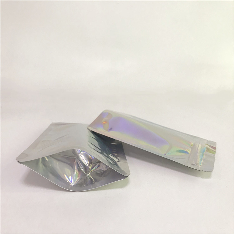 Digitale Druk Duidelijke Voor en Holografische Achter Holografische Zakken voor Kosmetische Verpakking