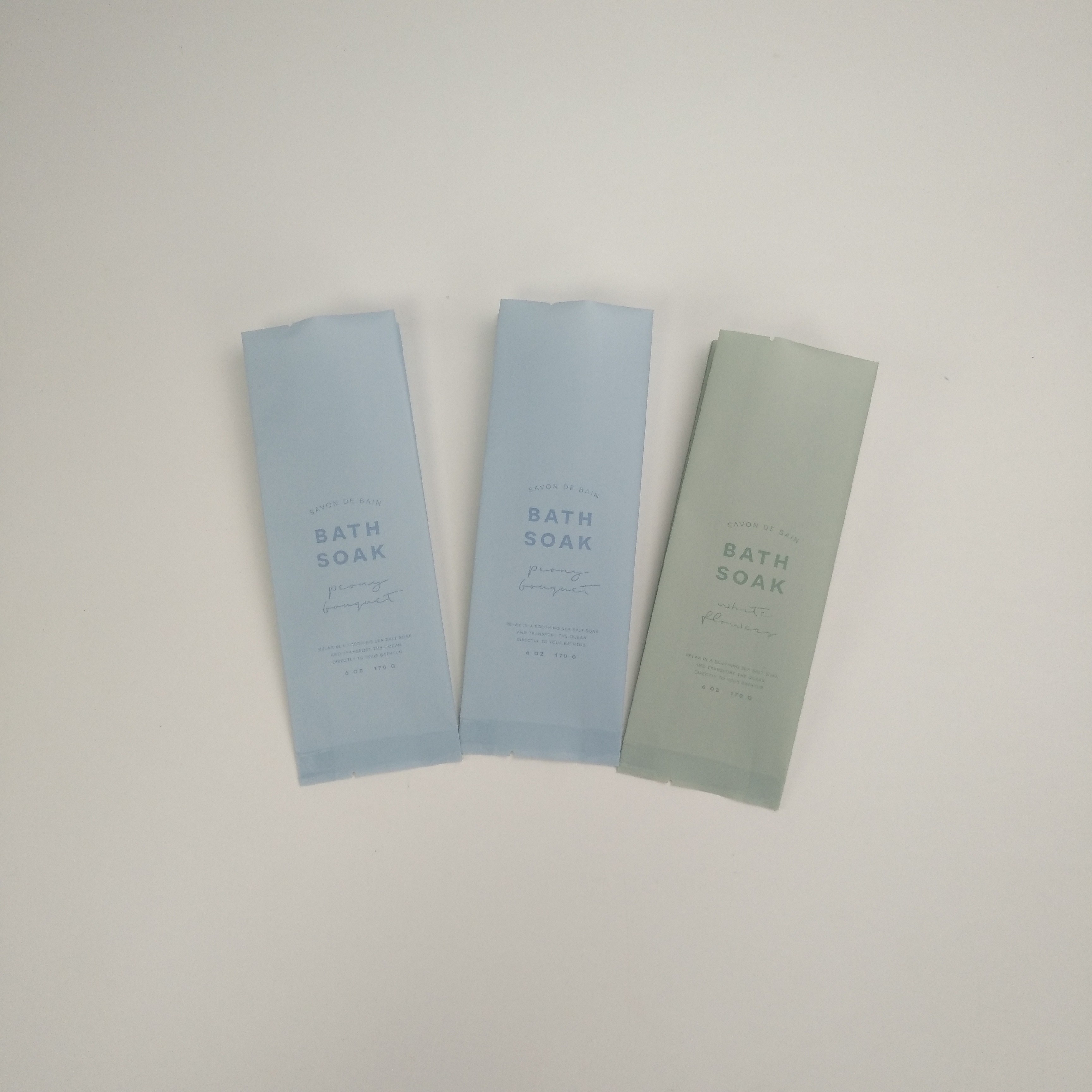 De aangepaste Matte 6oz-Bad Zoute Verpakking doet 170g-de Verpakkende Zakken van de Badbom met Aangepast Embleem in zakken