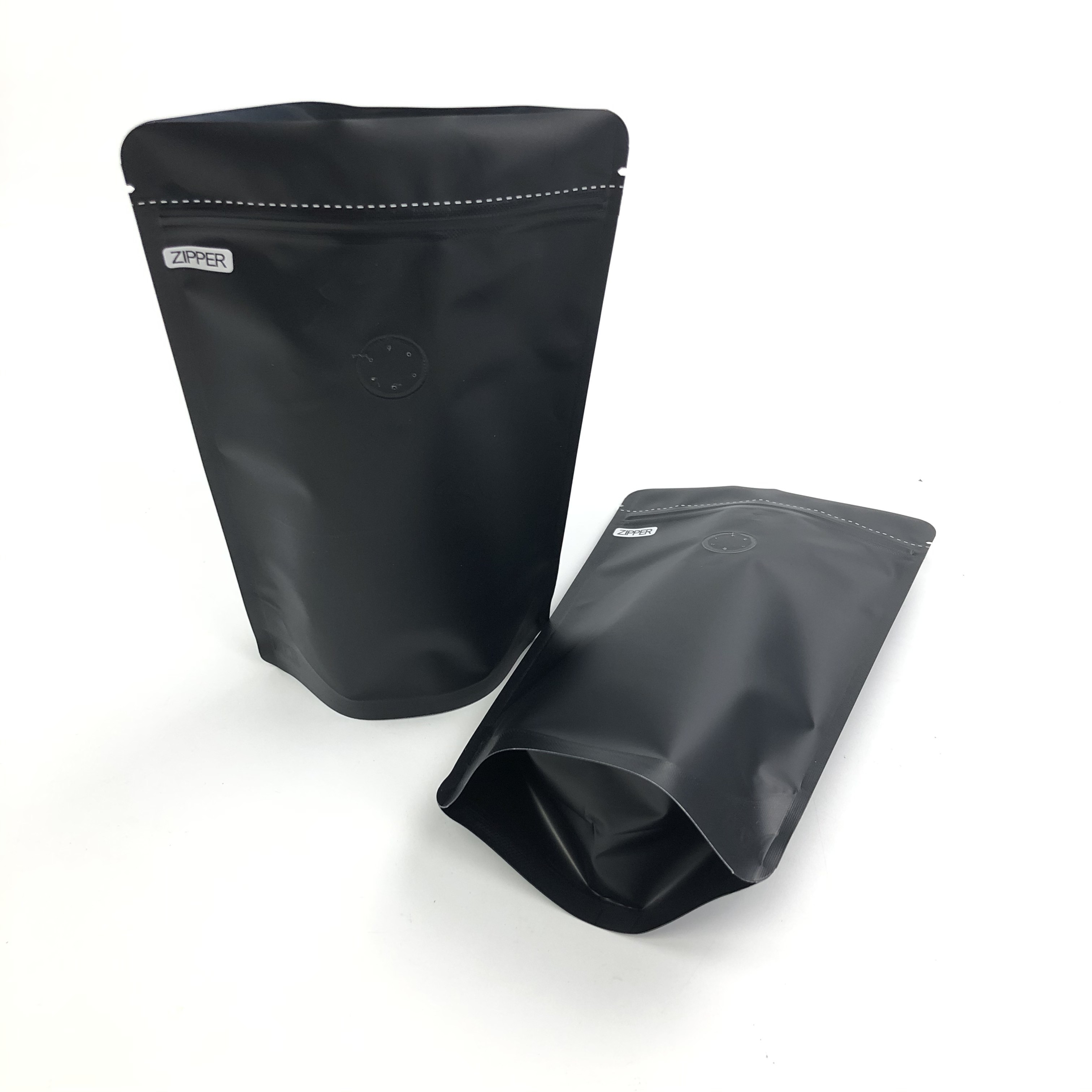 OEM Douane250g Zwarte Logo Size Resealable Aluminum Foil Tribune omhoog met het Ontgassen van Kleppen voor Koffie Bean Packaging Pouch