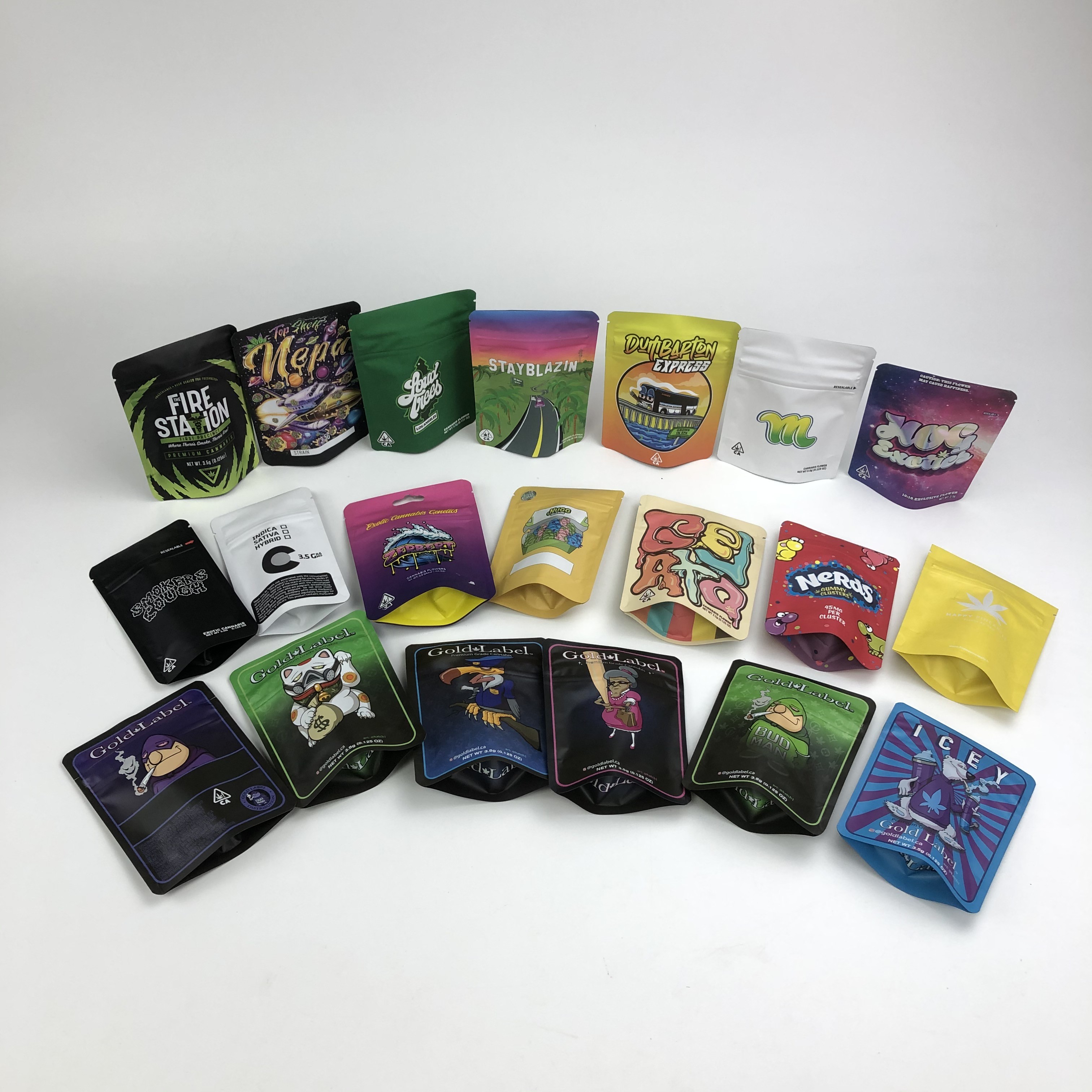 van het de Geurbewijs van 100micron VMPET de Koekjeszak 3.5g 7g 14g Cannabies Mylar