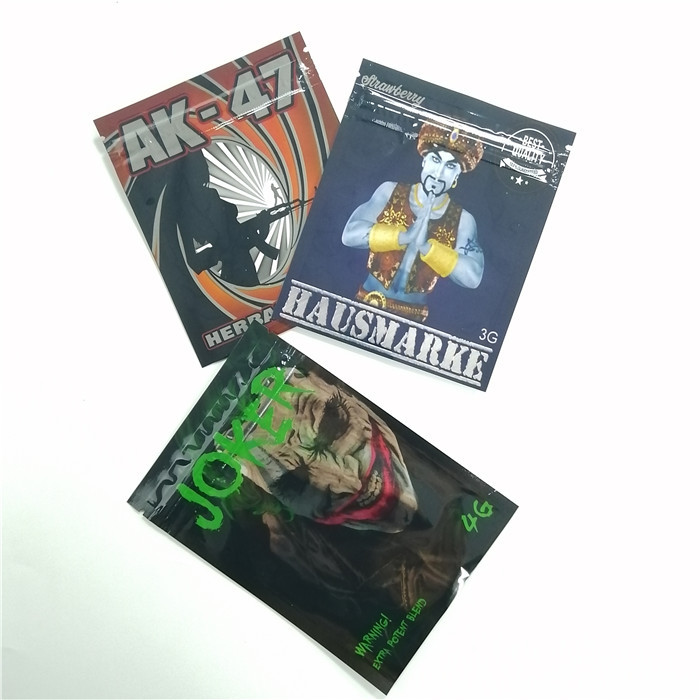 Verpakkende Zakken 4g van de Cmyk100microns de Kruidenwierook