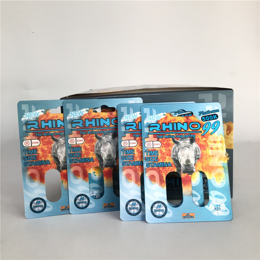 Rinoceros 99 Kaarten van de het Gaten 3D Rinoceros van 500k de Dubbele voor Mannelijke Verhogingspil