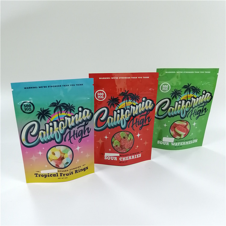 CBD-Ritssluiting Drie van Bloemkruiden Zij Aangepaste Verbindingszak Gedrukt Gelamineerd