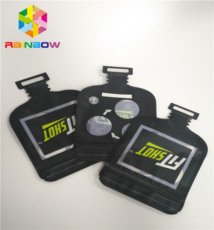 Suikergoed die de Onregelmatige Plastic Zakken van de Vormdouane met Ritssluiting verpakken