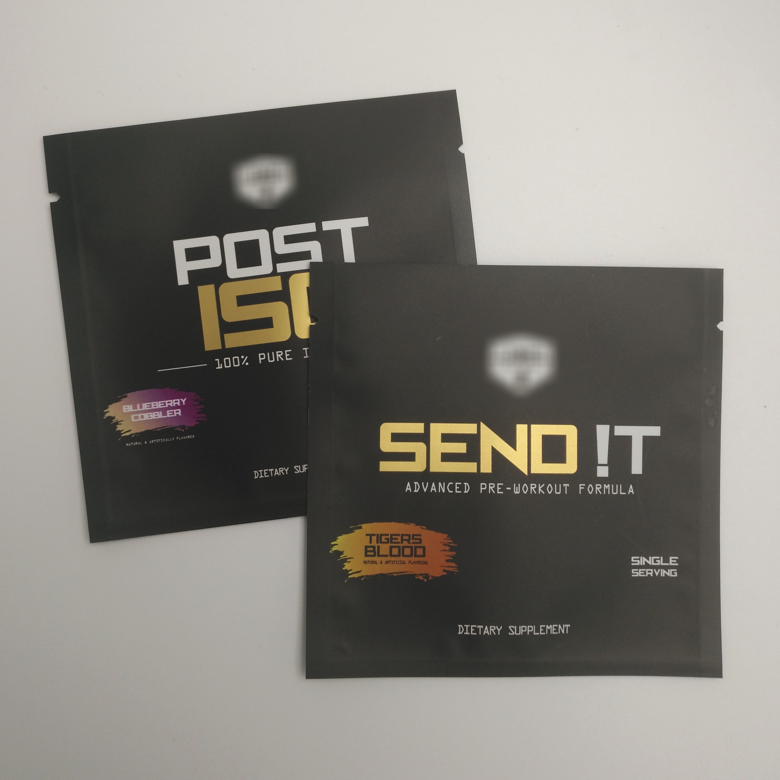 Goud Gedrukte Schoonheidsmiddel Verzegelde van de het Sachetaluminiumfolie van de Zak Kleine Grootte Plastic de Snackhitte - verzegel Drie Zijverbindingszakken