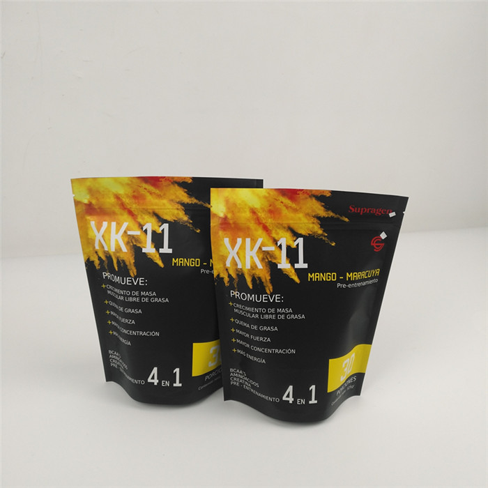 Resealable ritssluitingsvoedsel verpakking doet de platic kleine tribune van de ritssluitingszak op het poeder die van de zakdouane plastic zak verpakken in zakken