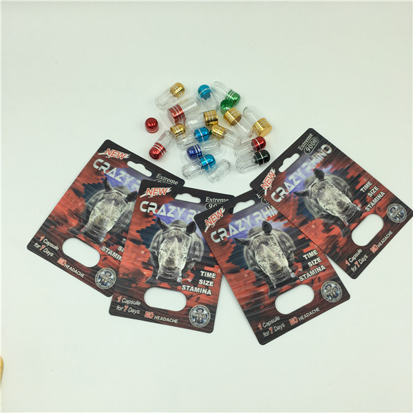 Gekke Rinoceros 69 Pillen die Doosrinoceros 7 voor Mannelijke Seksuele Pil verpakken