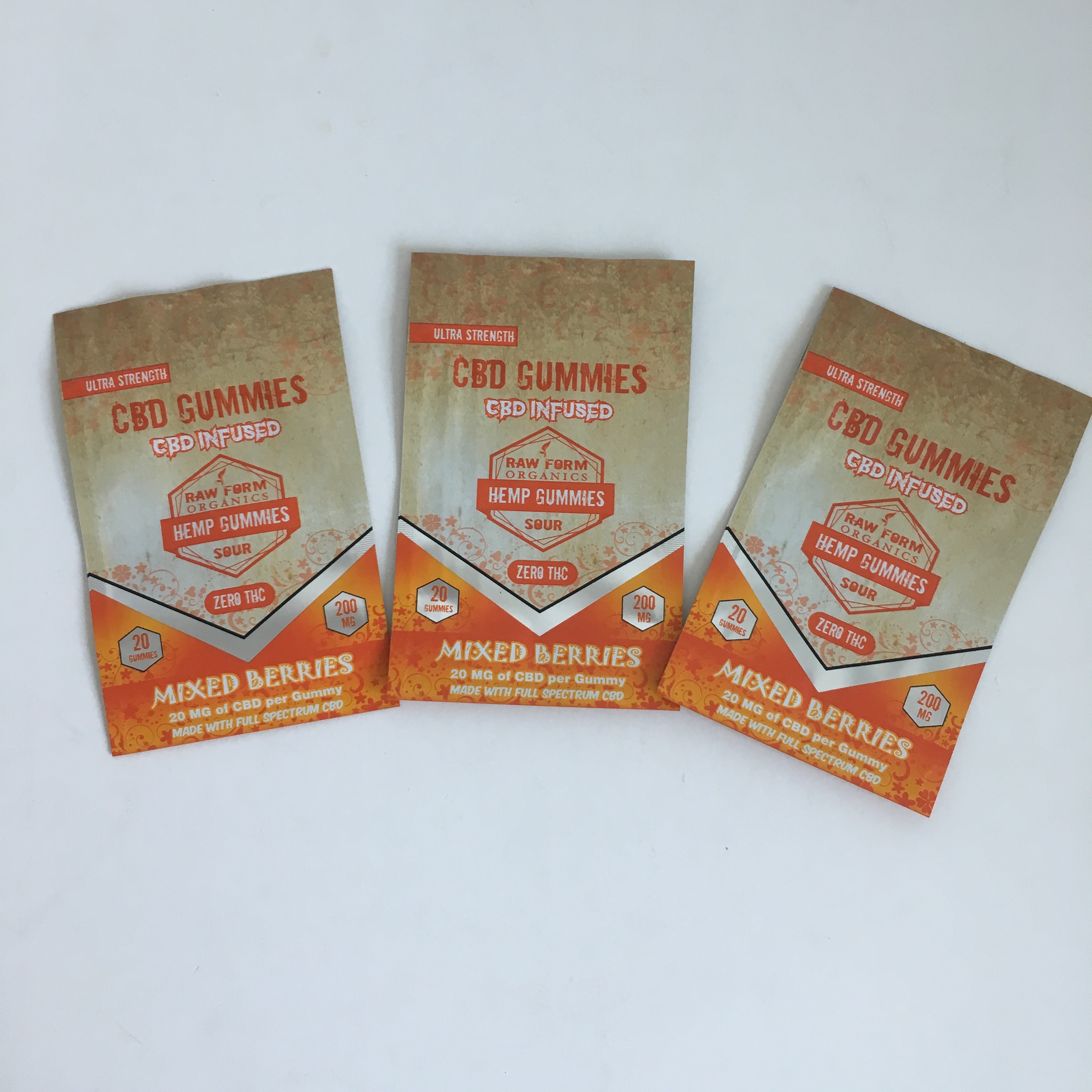 De Cannabis van de drukritssluiting bloeit de Plastic CBD Gegoten van de Ritssluitingsmylar van 50mg 100mg Gummies Verpakkende Zakken