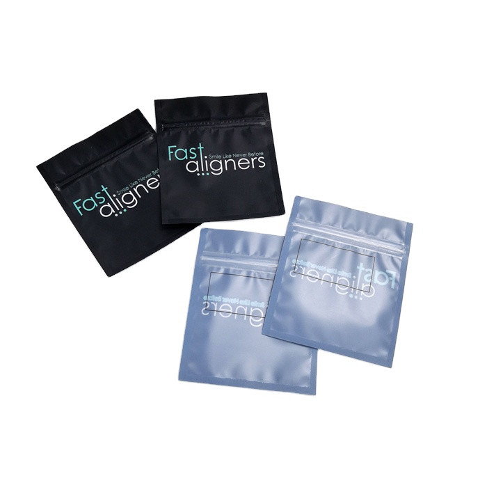 De transparante Aligners van Front Reusable Zipper Bags MOPP CMYK Verpakkende Zakken van Mylar