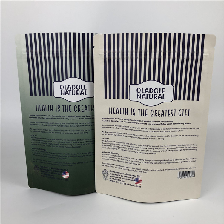 Het Document van de Zak Witte Kraftpapier van Chips Zip Lock Stand Up van de douanedruk Zakken