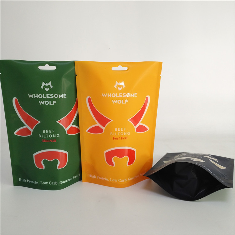 Schokkerige Rundvlees van de de Zakbiltong van MOPP het Kindveilige Mylar Verpakkend 110 Microns