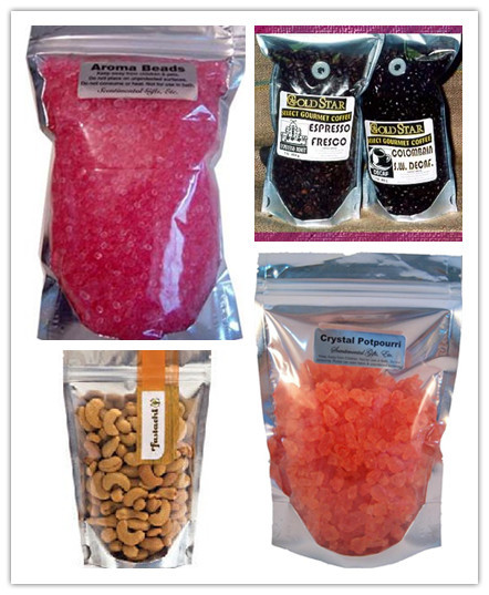 Duidelijke Voorzijde en Folie Achtertribune op Zakken met HUISDIER/AL/NY/PE