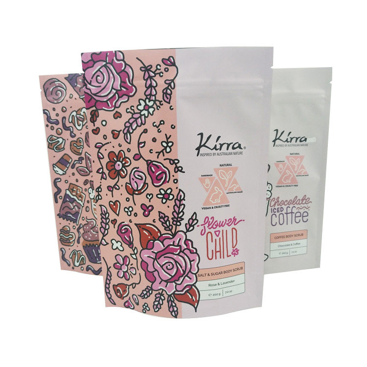 Lichaam van de de Zakmopp VMPET Mocha Chocolade van 10C CMYK schrobt het Kosmetische Verpakkende