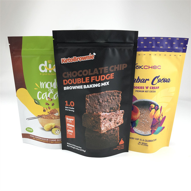 Van de de Ritssluitings Plastic Zak van de voedselrang de Aluminiumfolietribune op Zak met Ritssluiting