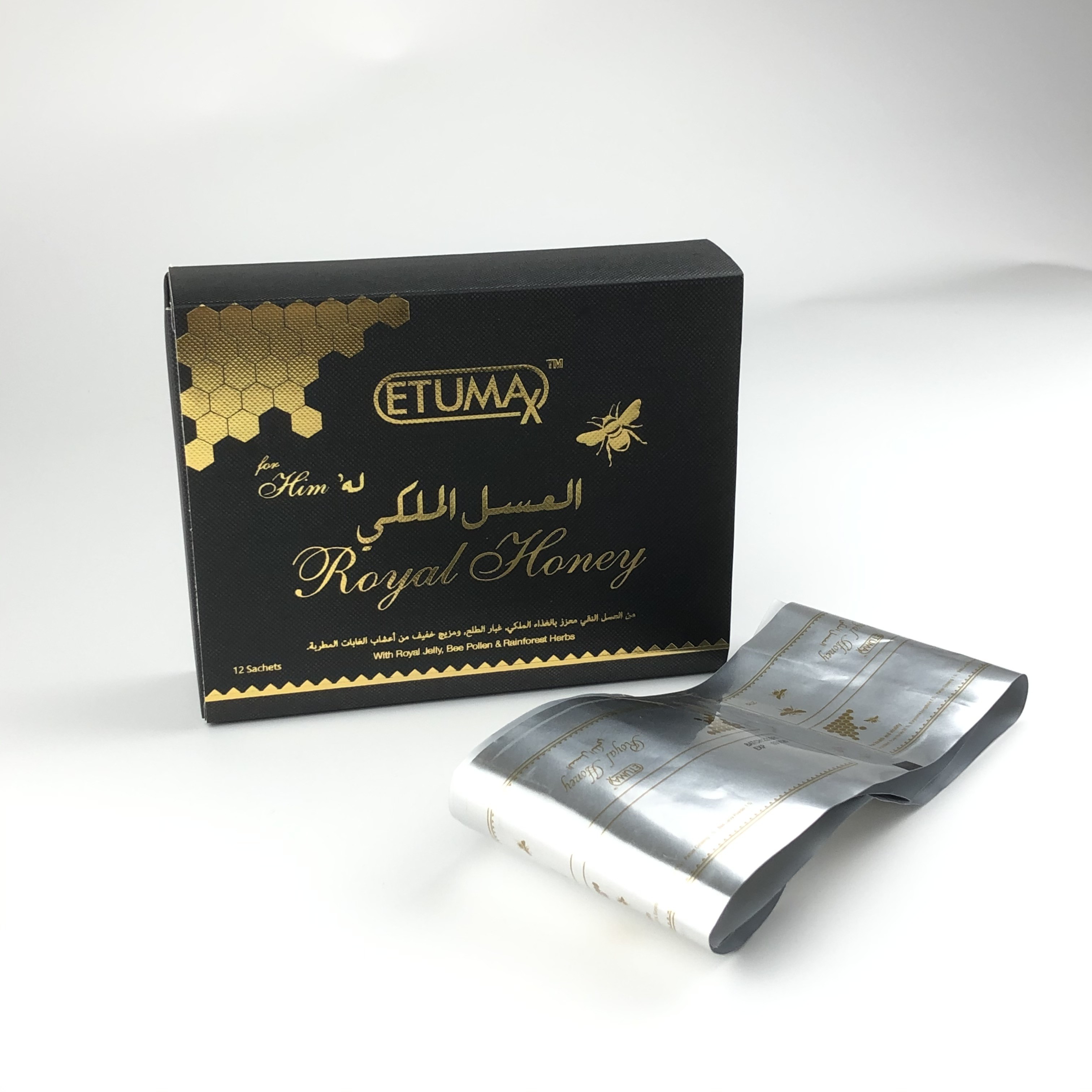 Douanevip Gezondheid van het Paardhoney packaging bags 12g 15ml 20grams van het Honings10g Sachet vult de Zwarte Verpakkend Sachet aan