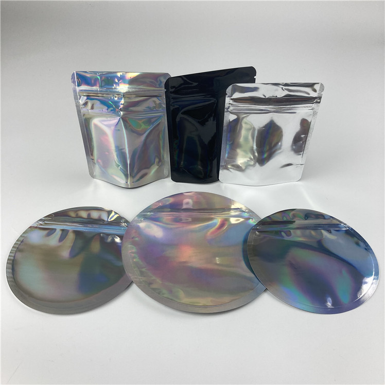 De plastic Ronde Tribune op de Matrijzenbesnoeiing van Runtz Edibles van de Ritssluitingszak vormde Mylar-Zak 3.5g