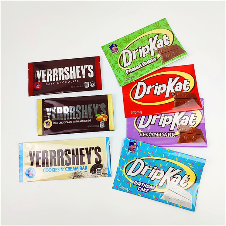 Douane Gedrukte de Snackzak van Mylar Edibles Verpakking voor Chocoladereep 400mg