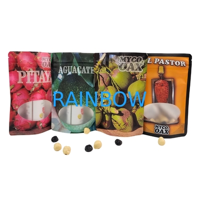 Standaardzakverpakking met 3-zijdige afdichting, plat, herbruikbaar, met ritssluiting, venster, mylar, aluminiumfolie, herbruikbare plastic zakken