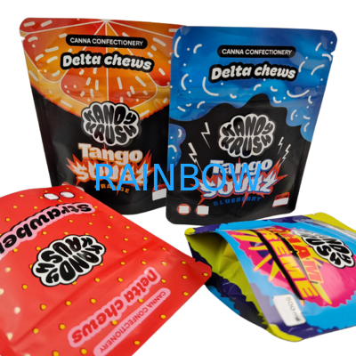 Rainbow Custom Bedrukte 3.5g 8e Stand-up Mylar Zak Eetwaren Geurvrij Speciale Vorm Zak voor Koekje Gummy Cali Pack Combo