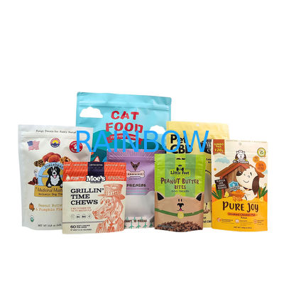 Milieuvriendelijke Herbruikbare Stand-Up Pouch met 50-200 micron dikte voor Verpakking van Dierenvoeding