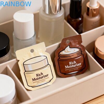 Aangepaste huidverzorgingslotioncrème Verpakking Plastic Kleine Cosmetische Sample Sachet Mylar Foliezakken Hitteverzegelbare Zak Sachets Kleine Mini Pouch